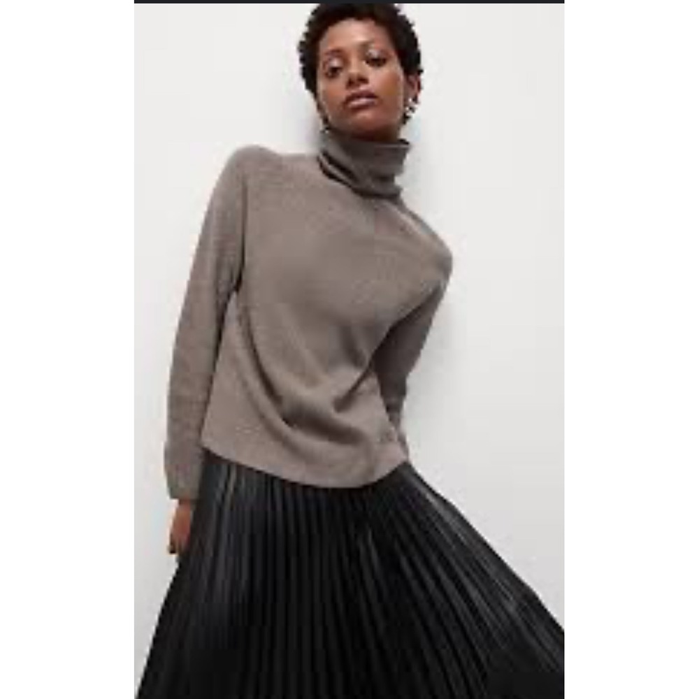 M&S Marks and Spencer Ribbed‎ Roll neck Sweater Womens Medium Nutmeg